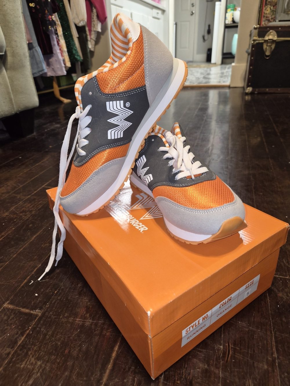 Official Whataburger Orange Mesh Running Sneakers
